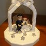 TOPPER CAKE  fimo per torta nuziale - matrimonio - I fidanzati LOVE IS si sposano!!