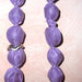 Bellissima collana fatta a mano rivestita in chintz colore viola