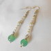 Orecchini con perle e pietra verde 