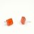 Orecchini   925   Argento Vetro Vitrofusion  Orange   orecchini a lobo   hand made 