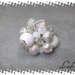 Anellone bianco/argento con swarovsky