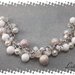 Bracciale bianco / argento perle e swarovsky