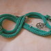 Collana / Bracciale tricottino in cotone verde acqua 