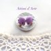 orecchini a lobo ghiacciolino kawaii viola handmade