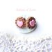 orecchini biscottino cuore rosa handmade