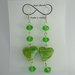 orecchini in vetro a cuore verde