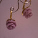 Bellissimi orecchini victorian style con rose color viola