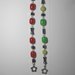 set 2 bracciali rosso verde