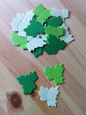 Foglie - leaf trio in cartoncino fustellato - abbellimenti
