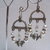 orecchini argento tibetano, Tibetan silver earrings vintage style