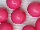 8 maxi perle 16 mm rosa shocking