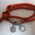 bracciale fettuccia elastica con ciondoli charms, elastic webbing with charms