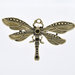 ciondolo libellula color bronzo 73x42mm