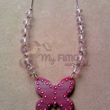 Collana Con Farfalla E Cuore Per La Festa Della Mamma - Regalo Per Mamma Con Ciondolo In Cristallo E Zirconi, 40+5 Cm