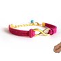 Bracciale INFINITO braccialetto ciondolo oro turchese rosa Uomo donna Artigianale MH