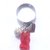 anello  regolabile con mini orsetto gommoso rosso chiaro e charms