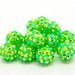 Perle a Sfera in Acrilico Verde Colore AB 12mm