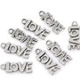 connettore love 21x8mm  tono argento antico