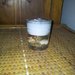 candela arigianale con gel e conchiglie