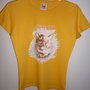 T-shirt artistica gatto. Tg. 12/13 anni bimba.