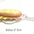 collana panino  baguette con formaggio e salame handmade