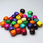 30 perle in legno colorato
