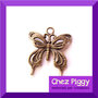 1 x charm a forma di FARFALLA - bronzo