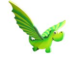 Draghetto verde da appendere, muove le ali con un semplice gesto