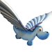 Draghetto blu da appendere, muove le ali con un semplice gesto