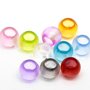 10 perle a foro largo in acrilico 10 mm foro 5,8 colori misti  scontato