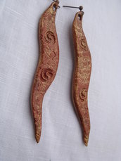 orecchini pendenti stile etnico in fimo fatti a mano