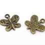 5 charms farfalle in bronzo 13 mm con scritta created for you  scontato