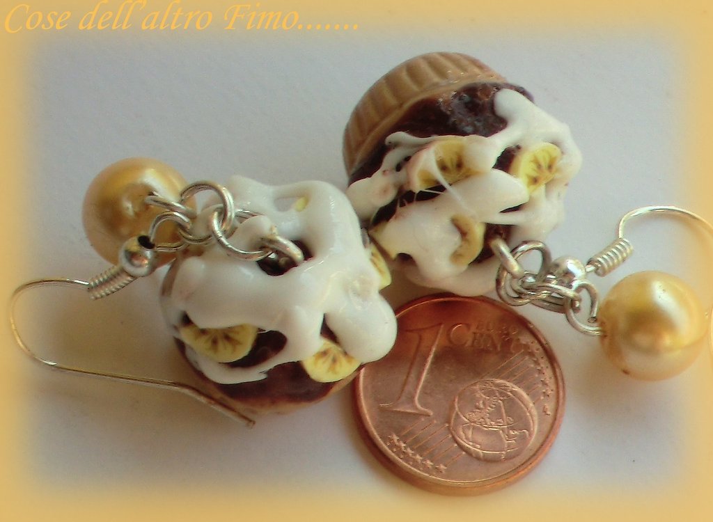 Orecchini Miniblings A Forma Di Banana Frutta Estate 3D