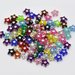 20 perle in acrilico forma stella con strass colori mix misura 9x9 mm