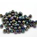 25 Perle Perline TondI in Acrilico Blu Scuro AB 6mm 