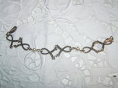 bracciale argento tibetano e perline, Tibetan silver bracelet vintage style