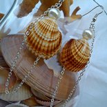 Xduargs Boho Conchiglia Orecchini Giacca Argento Conchiglia Perno Vintage Strutturato Cowrie Mare Conchiglia Anteriore Posteriore Gioielli Per Le Donne