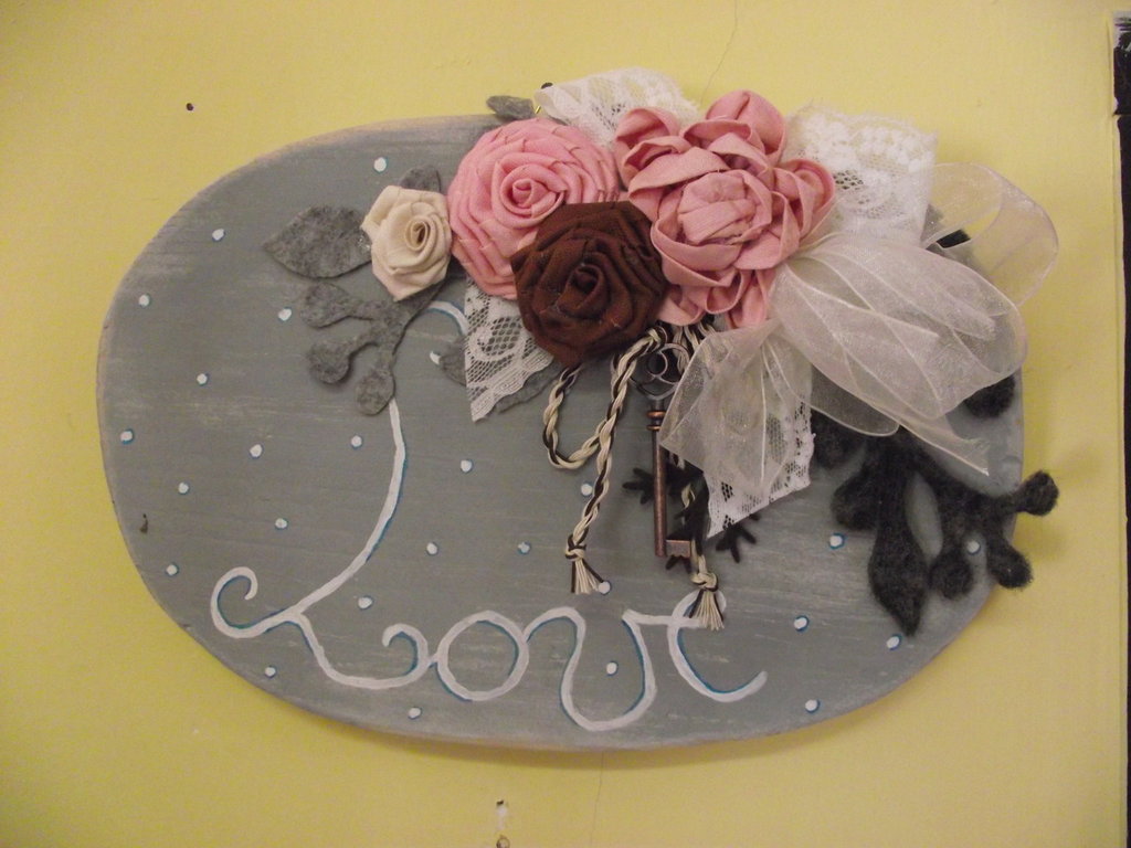 Targa in metallo stile francese, stile shabby vintage, decorazione da parete, 20 x 30 cm