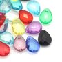 10 perle , ciondoli forma goccia sfaccettate 17x13 mm colori misti a coppie