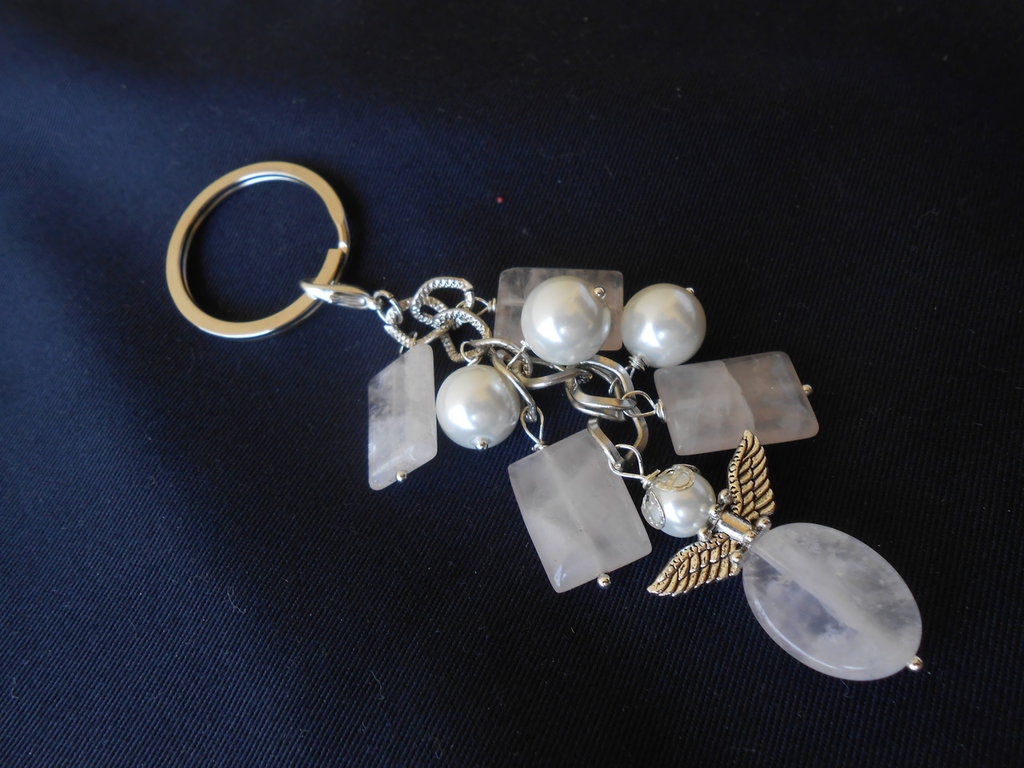 Demi-parure Collier + Boucles D'oreilles - Quartz Citrin Et Perles - Argent 925 Doré