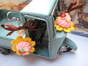 orecchini kawaii cup cake macrame, Victorian style earrings shabby chic