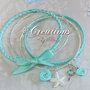 SALDI! Bracciale color tiffany con charms 