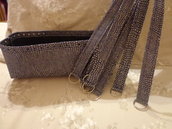 Kit per borse in fettuccia tessuto jeans glitter
