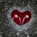 cuscino portafedi - cuore colore granata con tulle e rose
