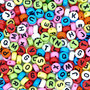 50 perle lettere alfabeto colorate mix
