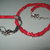 art 160 collana in corallo di mare rosso con bracciale e argento tibetano