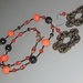 art 152 collana con corallo madrepora e giada arancio con orecchini