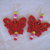 Orecchini farfalla rossa