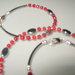 art 276 collana unisex uomo /donna con bracciale, in corallo rosso di mare, perle sfaccettate.con argento tibetano