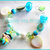 Bracciale "Folletto Turchese Cuori avorio" fimo cernit kawaii estate